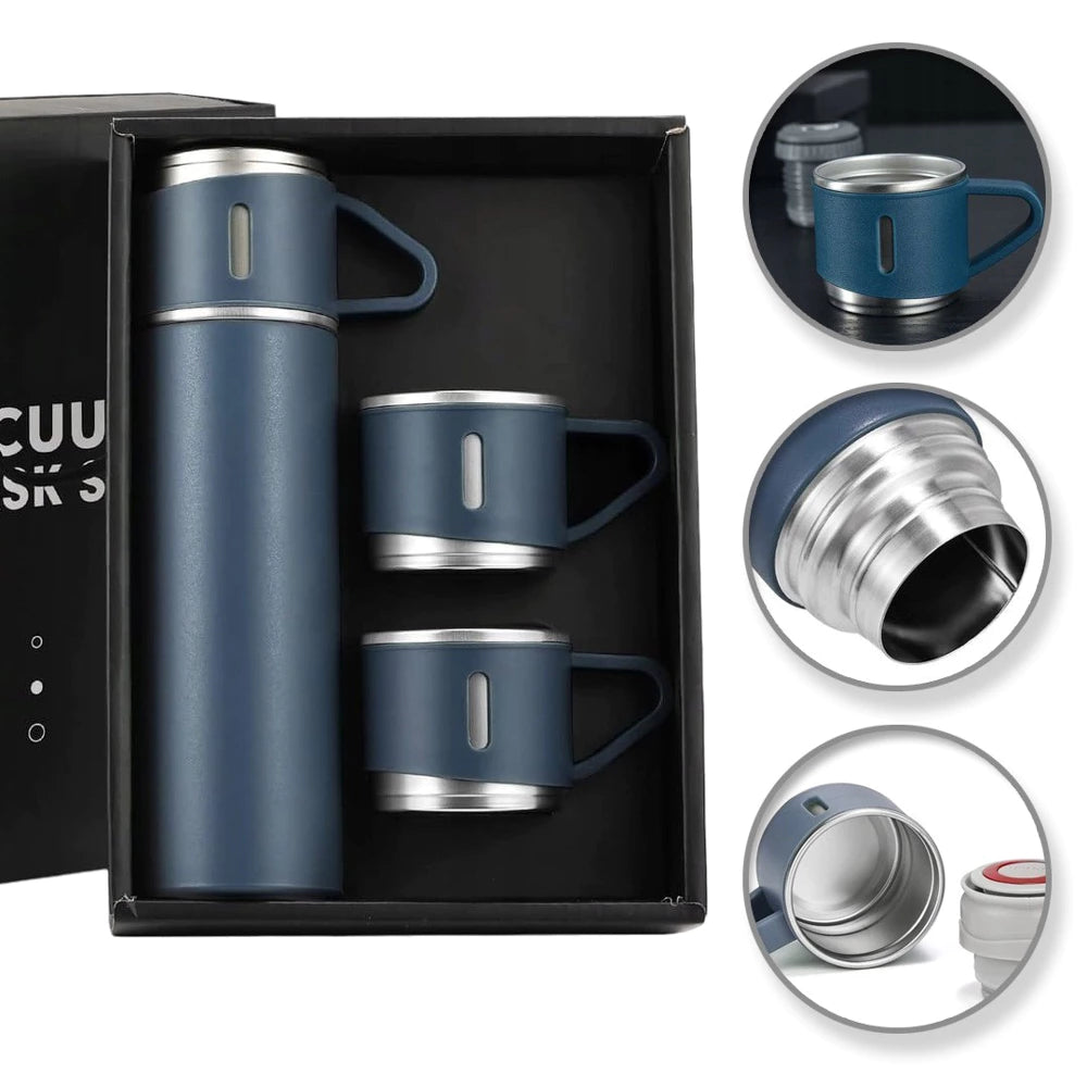 Kinkepakendis termose komplekt - 3 tassiga