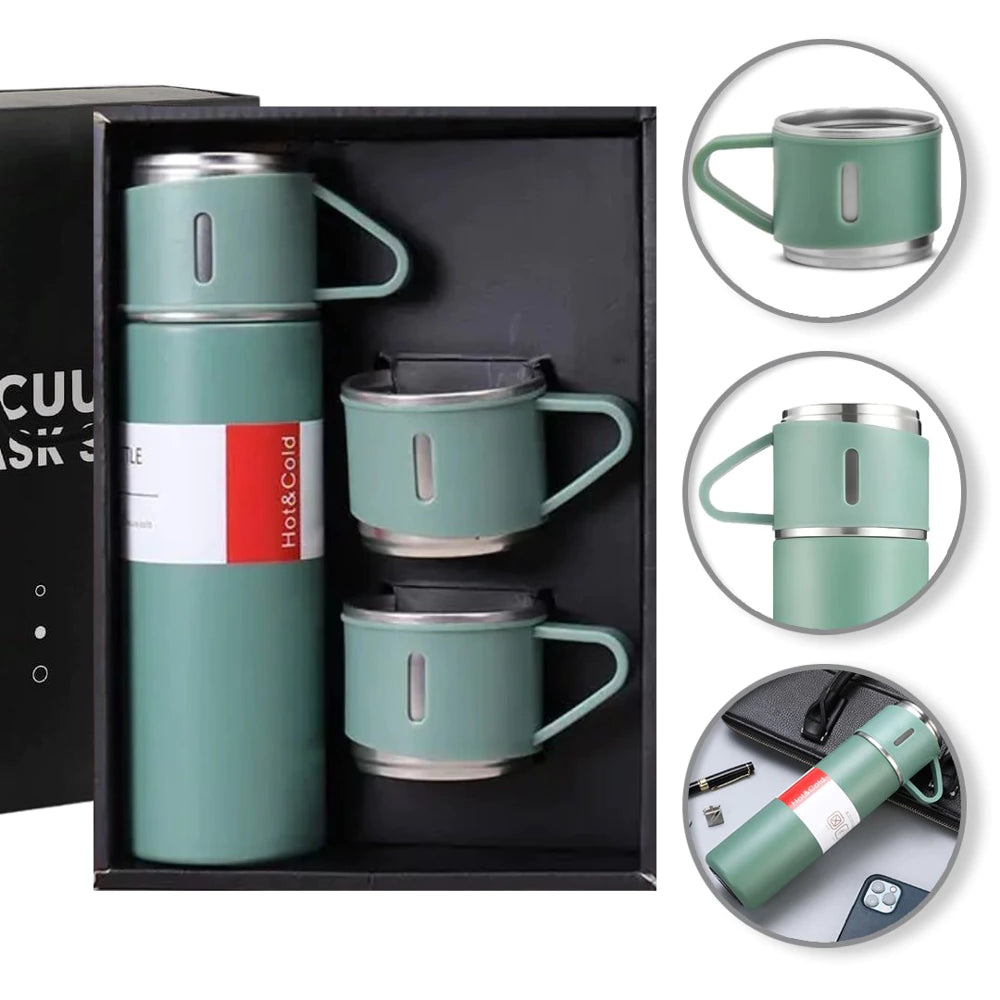 Kinkepakendis termose komplekt - 3 tassiga