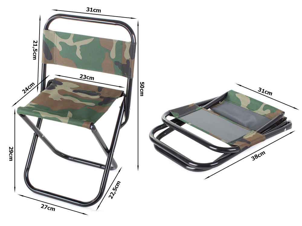 Kokkupandav kalastustool koos matkaseljatoega