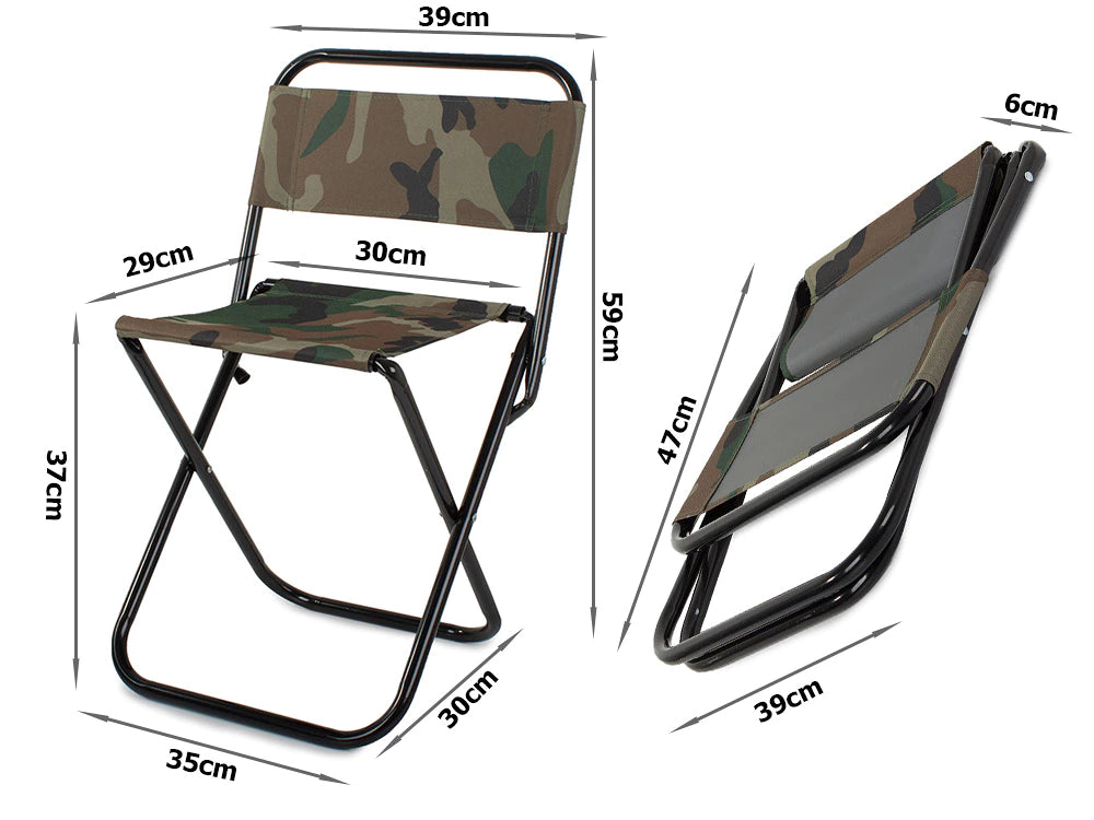Kokkupandav kamuflaažiga reisi/kalastustool
