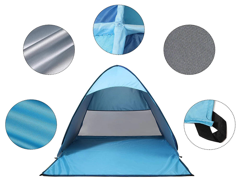 Suur isevolditav rannatelk UV-kaitsmega