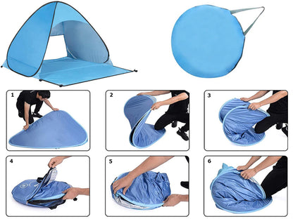 Suur isevolditav rannatelk UV-kaitsmega
