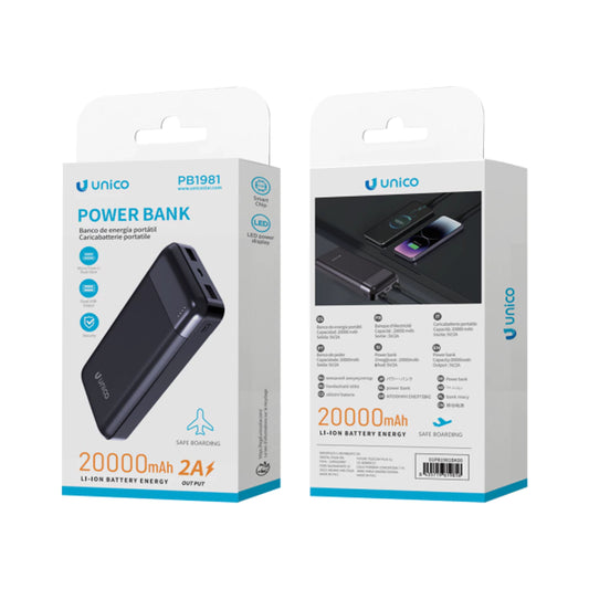Akupank 20000mAh - Kahe USB pordiga, Type-C