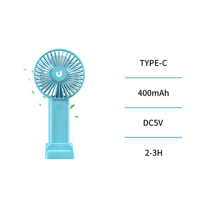 Käeshoitav lauaventilaator alusega