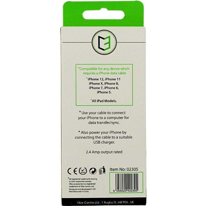 Valge C3 1m andmelaadimis iPhone kaabel