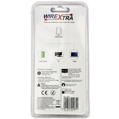 USB-Type C kaabel WireXtra 1m