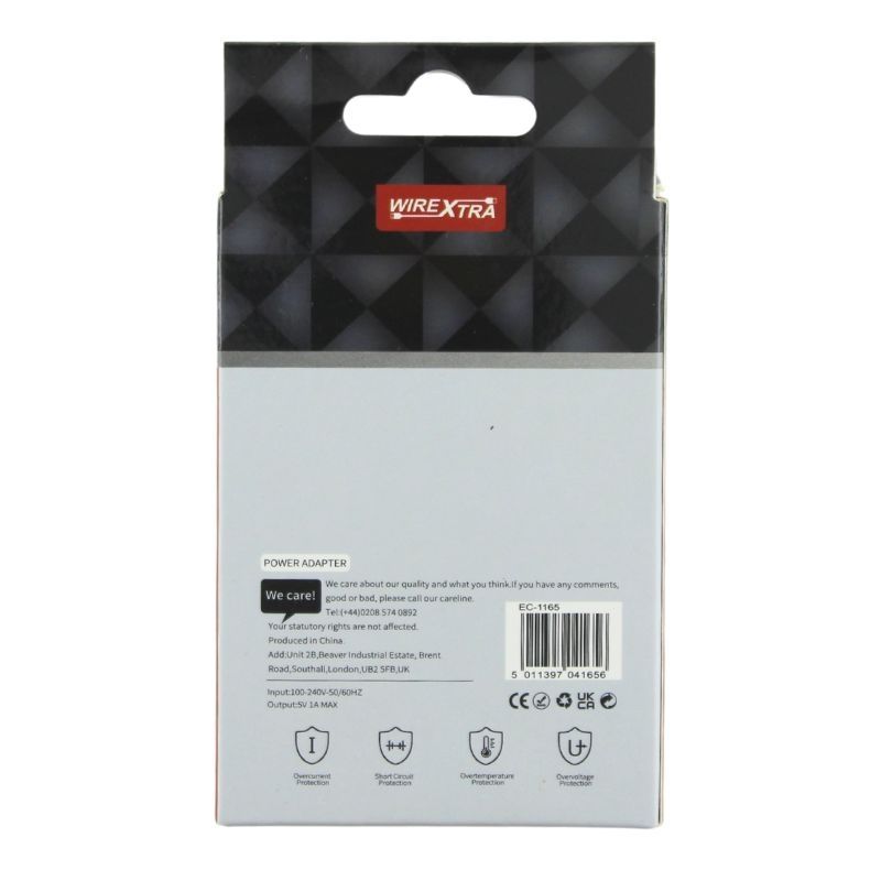 WireXtra 5V 1A ülikiire laadija
